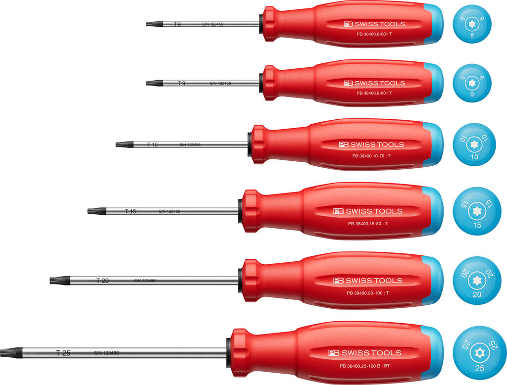 Torx Screwdriver Set PB 8440 CBB with Wall Mount by PB Swiss Tools USA