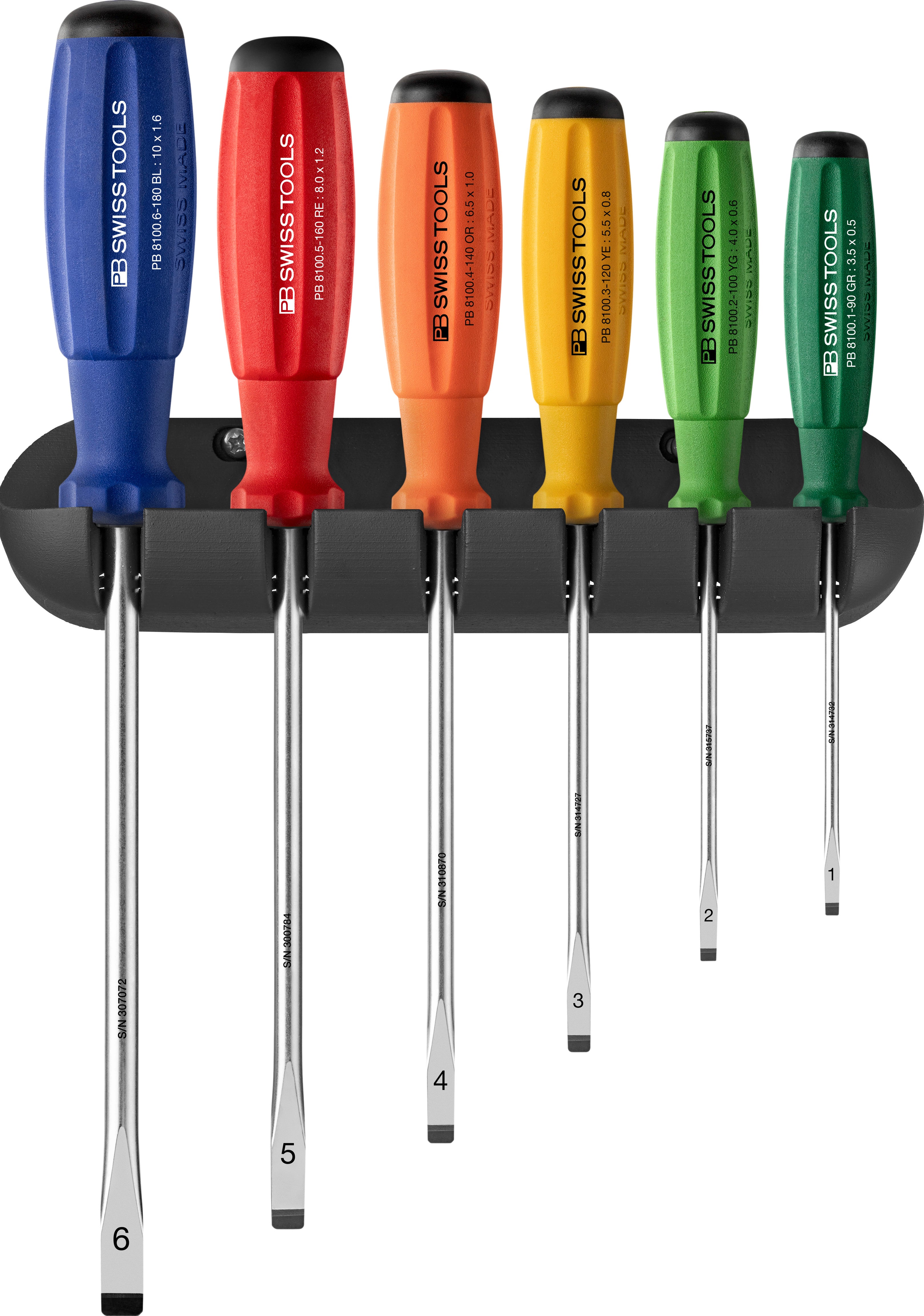 Slotted RainBow Screwdriver Set PB 8240 RB CBB by PB Swiss Tools USA