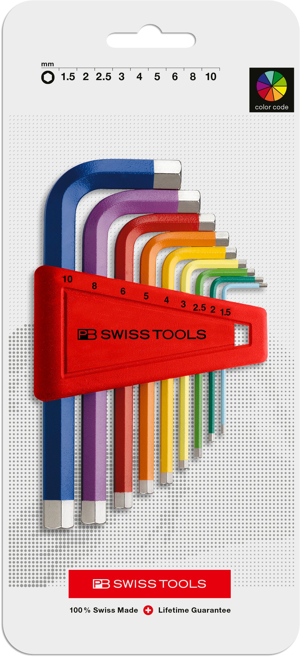 RainBow Hex Key Set PB 210 H RB by PB Swiss Tools USA
