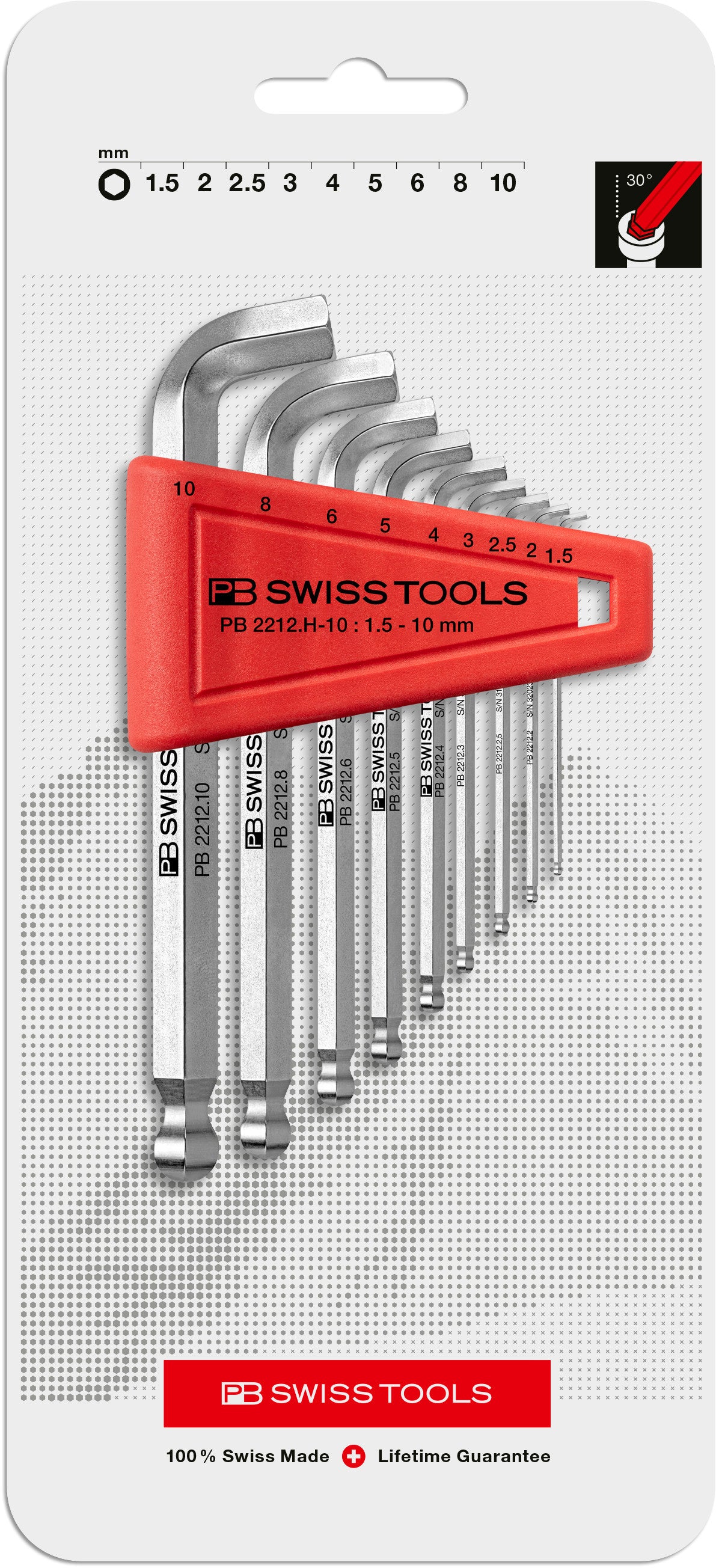 ピンキー Hex Key Set PB 2212 H 10 CN by PB Swiss Tools USA