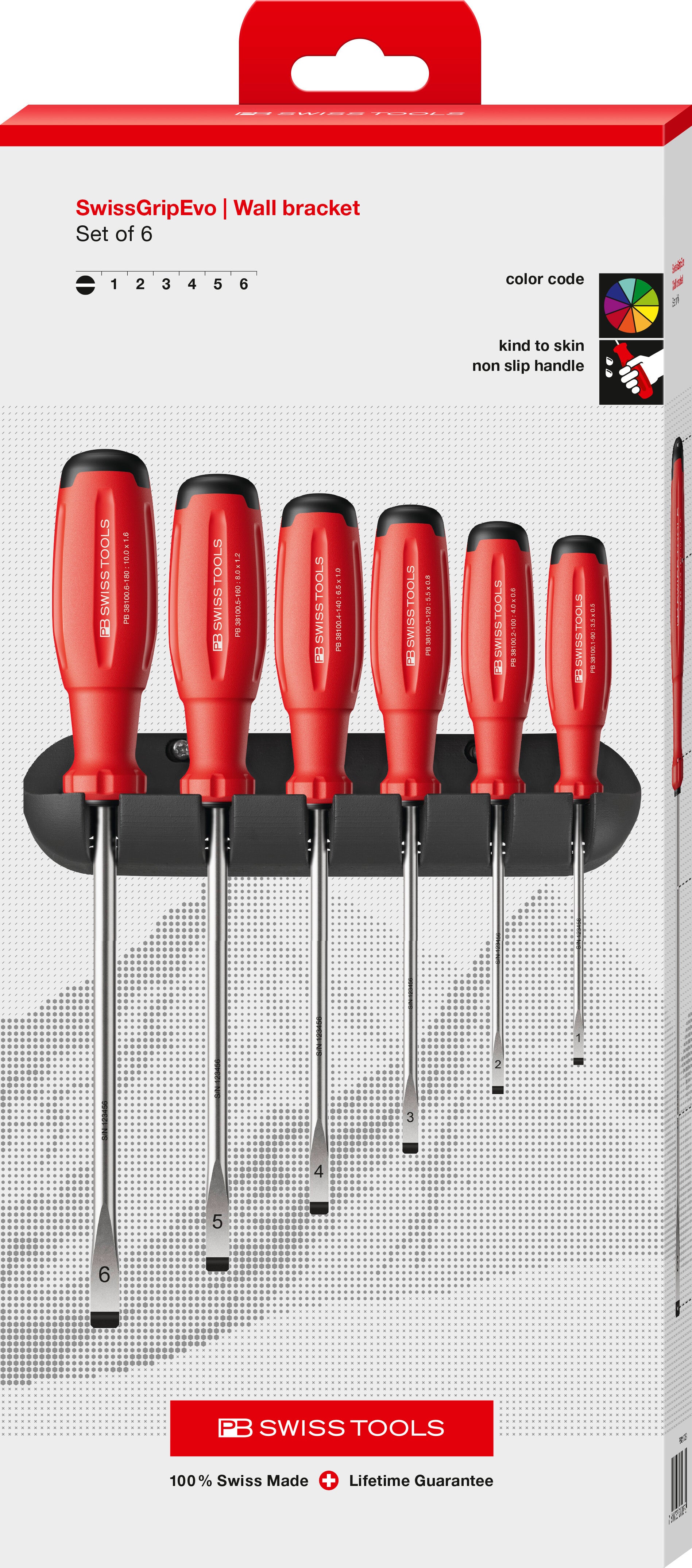 PB Slotted SwissGrip Evo Screwdriver Set - PB 38240.H CBB
