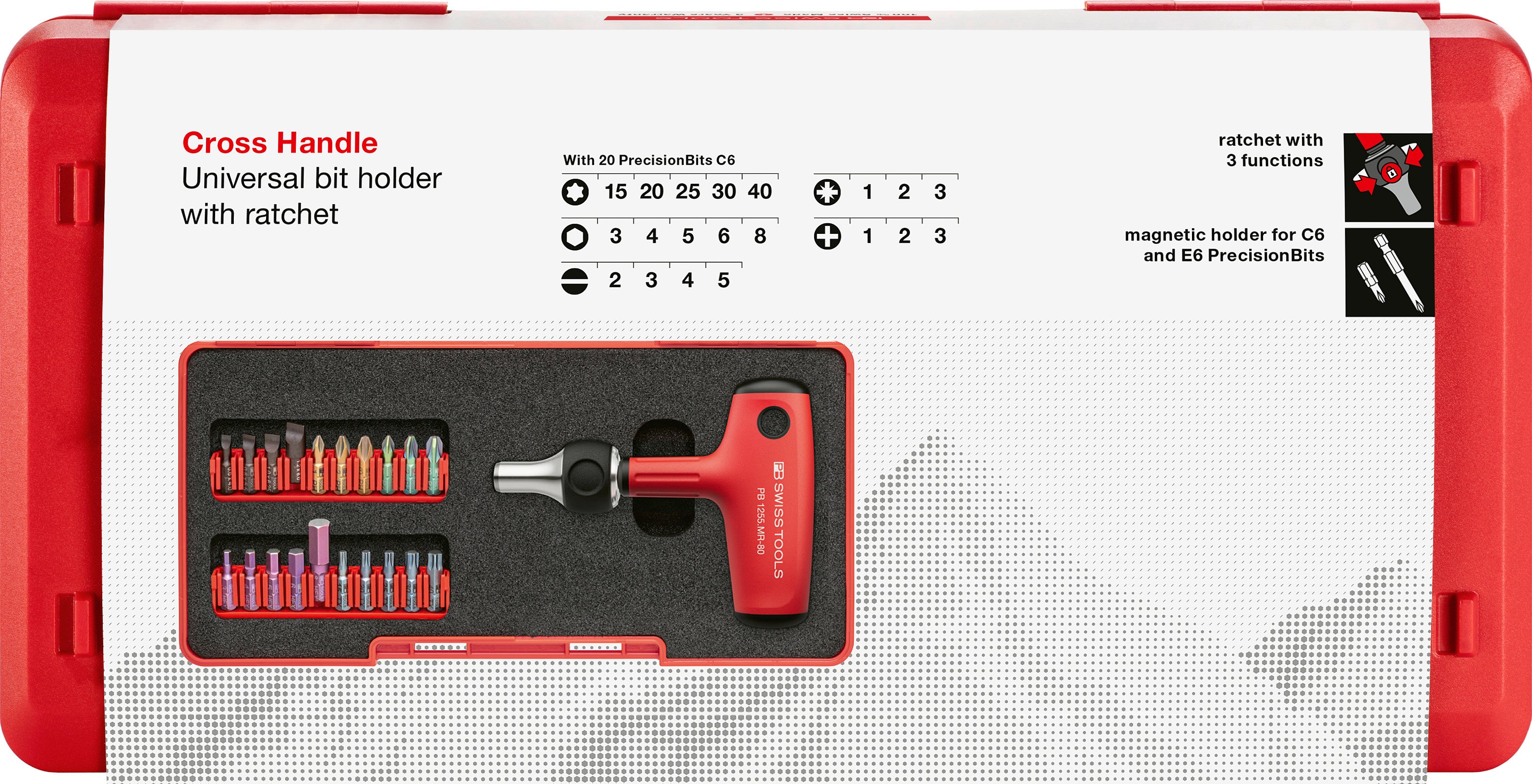 Ratchet T Handle Screwdriver Set PB 1255 MR by PB Swiss Tools USA