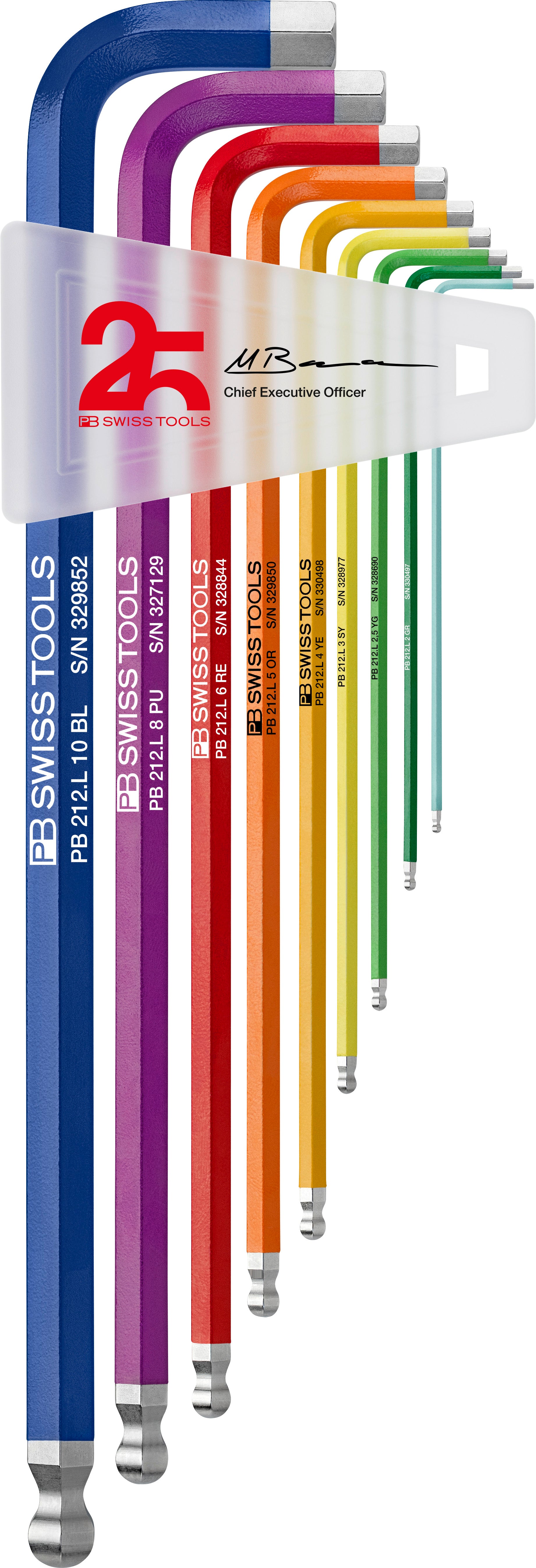 レインボー Limited Edition Hex Key Set PB 212.LH-10 RB CN by PB Swiss Tools